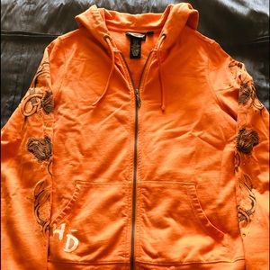 Hooded sweatshirt zip front